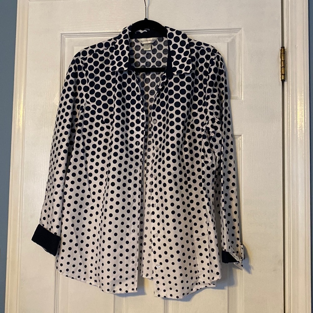 Christopher & Banks womens button down top; size xl